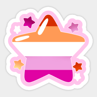 LGBTQ+ Pride Flag Stars - Lesbian Sticker